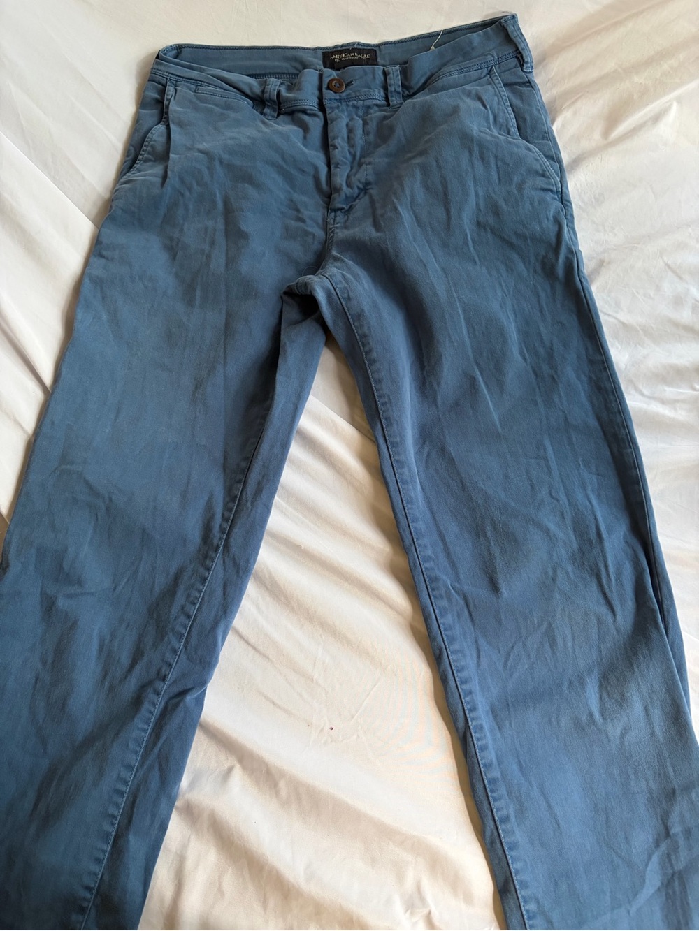 American Eagle Men’s Slim Straight Pants Blue 31x34 Casual Chino